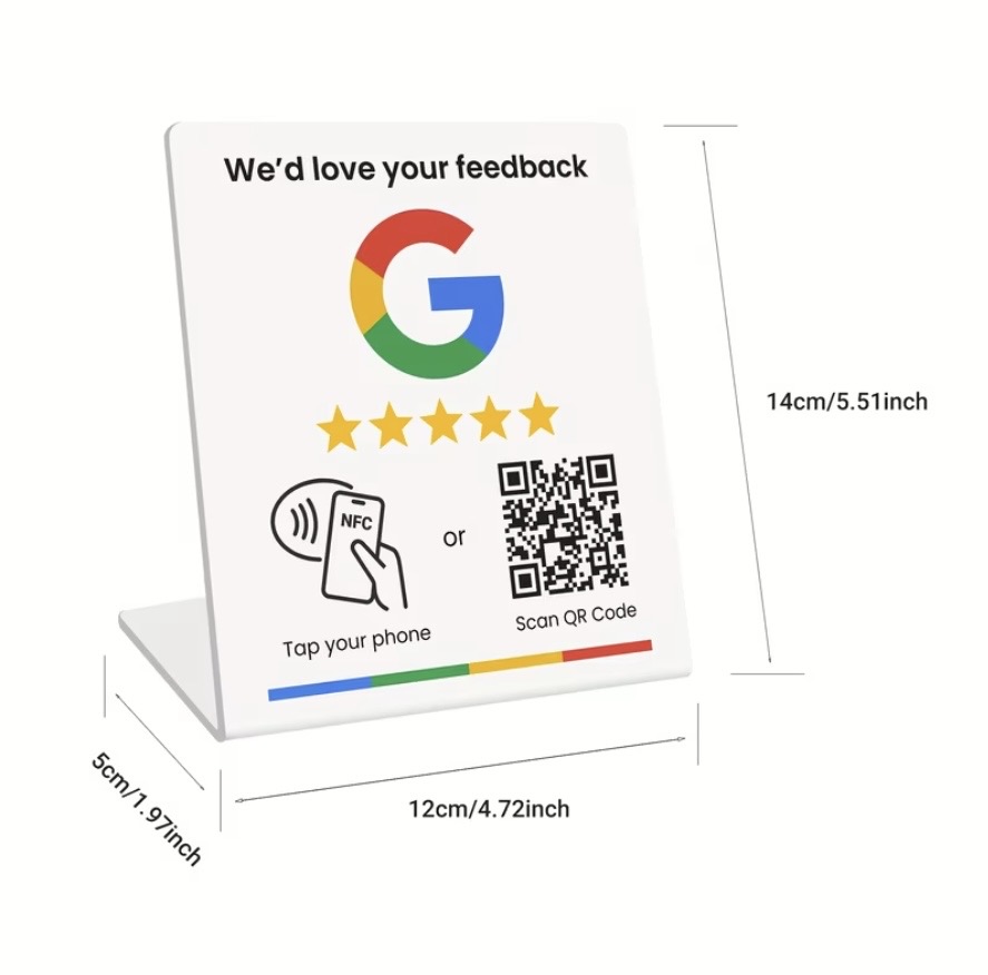 Large review card dimensions